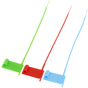 JY230T- Beaded Pull-Tight Plastic Seal with Tear-Off Buckle – Anti-Tamper Security for Logistics & Airline Carts