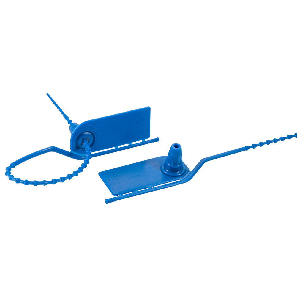 JY210T- Beaded Pull-Tight Plastic Seal with Tear-Off Buckle – Anti-Tamper Security for Logistics & Airline Carts