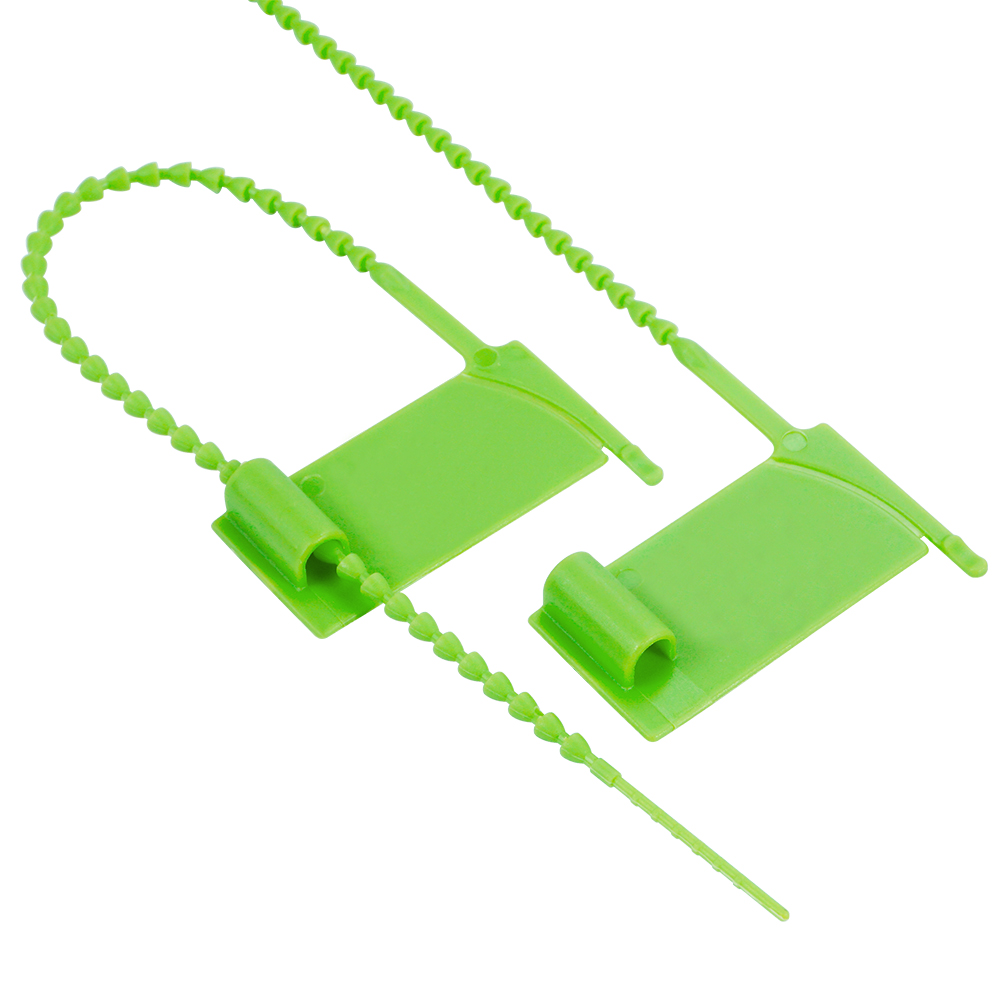 JY230T- Beaded Pull-Tight Plastic Seal with Tear-Off Buckle – Anti-Tamper Security for Logistics & Airline Carts