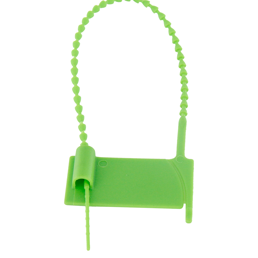 JY230T- Beaded Pull-Tight Plastic Seal with Tear-Off Buckle – Anti-Tamper Security for Logistics & Airline Carts