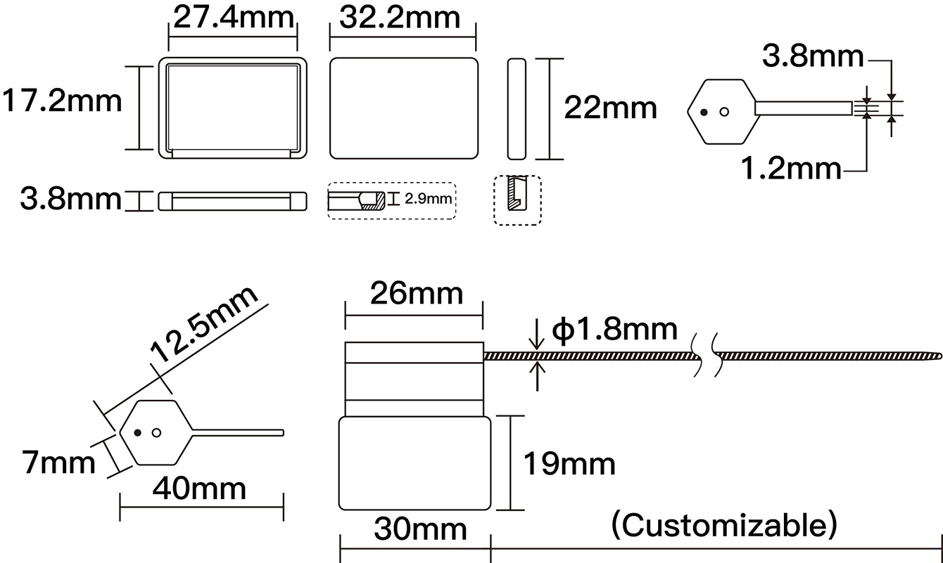 RFID Bolt Seal Model JD001